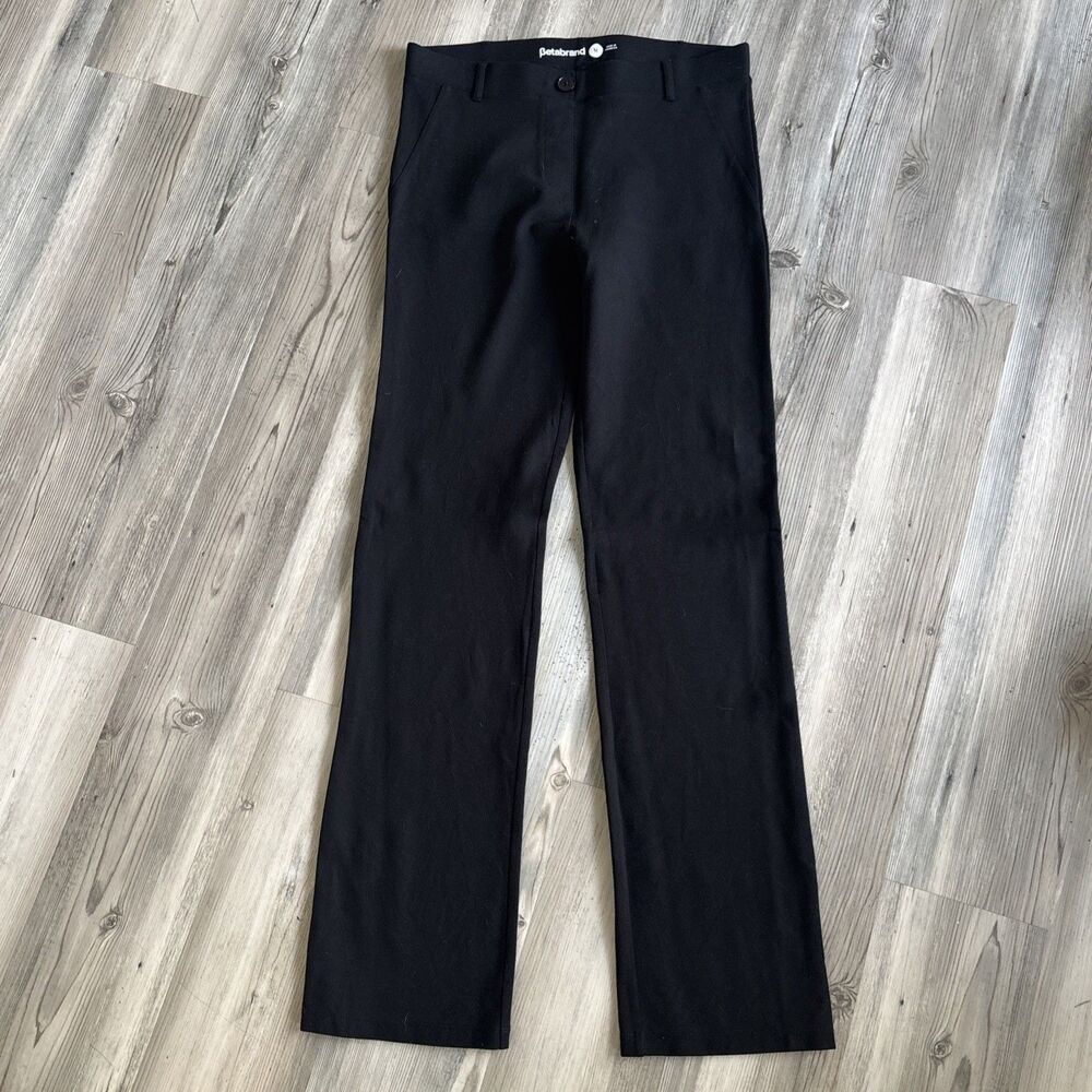NWOT Betabrand Pull On Black Dress Pants Size Medium Long